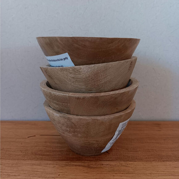 Creative Co-op Pine & Holly Mango Wood Bowl - Picture 2 of 11